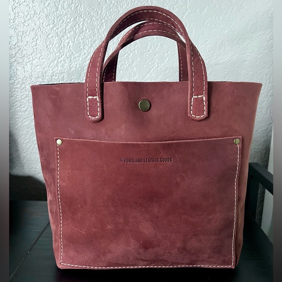 SOLD Portland Leather Goods LOTUS mini snap crossbody tote - Picture 3 of 10